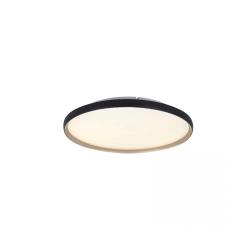 25186 CEILING LED LIGHT 20W 2700K-3000K-4000K ALUMINIUM - MICROPRISMATIC ACRYLIC BLACK MATT - GOLD Zambelis Lights