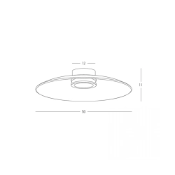 25268 CEILING LED LIGHT 30W 2700K-3000K TRIAC BLACK MATT - TAWNY GLASS Zambelis Lights