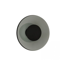 25271 WALLL ED LIGHT 18W 2700K-3000K TRIAC BLACK MATT - SMOKED GLASS Zambelis Lights