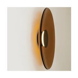 25272 WALL LED LIGHT 22W 2700K-3000K TRIAC BLACK MATT - TAWNY GLASS Zambelis Lights