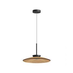 25274 PENDANT LED LIGHT 31W 2700K-3000K TRIAC BLACK MATT - TAWNY GLASS Zambelis Lights