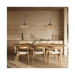 25274 PENDANT LED LIGHT 31W 2700K-3000K TRIAC BLACK MATT - TAWNY GLASS Zambelis Lights
