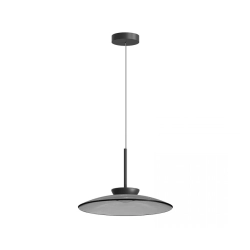 25275 PENDANT LED LIGHT 31W 2700K-3000K TRIAC BLACK MATT - SMOKED GLASS Zambelis Lights