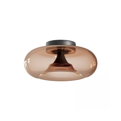 25278 CEILING LED LIGHT 30W 2700K-3000K TRIAC BLACK MATT - TAWNY GLASS Zambelis Lights