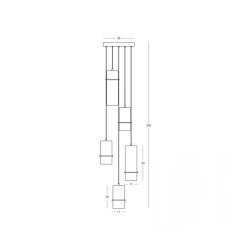 Lampa wisząca LED 2534 20W 3000K Zambelis Lights - zdjęcie 2