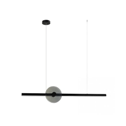 25425 PENDANT LED LIGHT 20W 3000K TRIAC BLACK - SMOKED GLASS Zambelis Lights