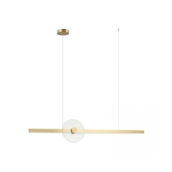 25426 PENDANT LED LIGHT 20W 3000K TRIAC GOLD - CLEAR GLASS Zambelis Lights