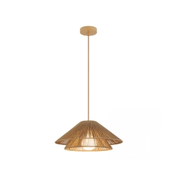 25429 PENDANT LIGHT 1xE27 MAX 40W NATURAL PAPER ROPE - BROWN BEIGE METAL Zambelis Lights