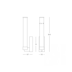 25445 WALL LED LIGHT 9W 3000K TRIAC BRUSHED GOLD Zambelis Lights