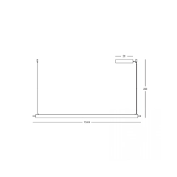 25447 PENDANT LED LINE LIGHT 33W 3000K TRIAC BRUSHED GOLD Zambelis Lights