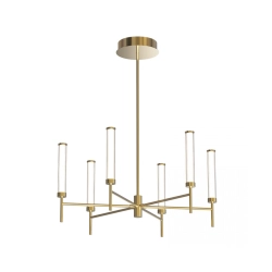 25449 PENDANT LED LIGHT 46W 3000K TRIAC BRUSHED GOLD Zambelis Lights
