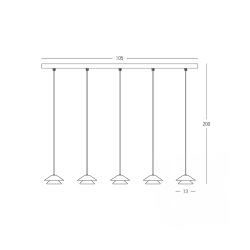 Lampa wisząca LED 25452 45W 3000K Zambelis Lights - zdjęcie 2