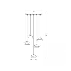 Lampa wisząca LED 25453 45W 3000K Zambelis Lights - zdjęcie 2