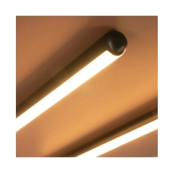 2569 CEILING LED LIGHT 43W 3000K BLACK MATT STICK - SANDY BRICK RED BASE Zambelis Lights