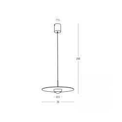 2585 PENDANT LED LIGHT 21W 3000K TRIAC SANDY BLACK Zambelis Lights