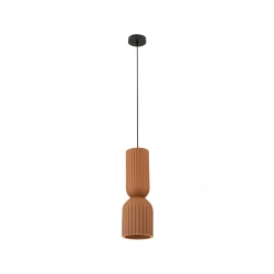 2596 PENDANT LIGHT 1xE27 LED MAX 11W TERRACOTTA - SANDY BLACK CLAY - METAL Zambelis Lights