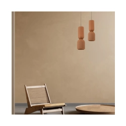 2596 PENDANT LIGHT 1xE27 LED MAX 11W TERRACOTTA - SANDY BLACK CLAY - METAL Zambelis Lights