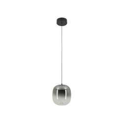 VITRO 2610 PENDANT LED LIGHT 4W 3000K SMOKED GREY GLASS GLASS - BLACK MATT Zambelis Lights