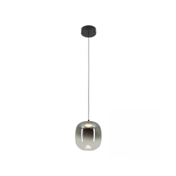 VITRO 2610 PENDANT LED LIGHT 4W 3000K SMOKED GREY GLASS GLASS - BLACK MATT Zambelis Lights