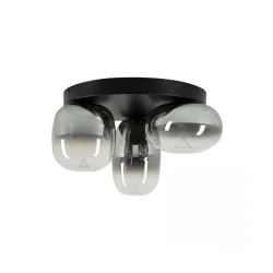 VITRO 2615 CEILING LED LIGHT 11W 3000K SMOKED GREY GLASS GLASS - BLACK MATT Zambelis Lights