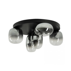 VITRO 2616 CEILING LED LIGHT 18W 3000K SMOKED GREY GLASS GLASS - BLACK MATT Zambelis Lights