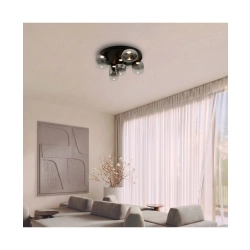 VITRO 2616 CEILING LED LIGHT 18W 3000K SMOKED GREY GLASS GLASS - BLACK MATT Zambelis Lights