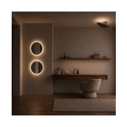 2667 MIRROR WITH LED LIGHT 10W 3000K ROUND BACK LIGHT WHITE MATT IP20 Zambelis Lights