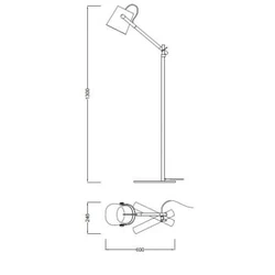 Lampa podłogowa Mantra Nordica E27 4920MA - zdjęcie dodatkowe 1