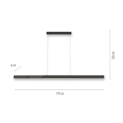 Lampa wisząca Pure-lume Antracyt 2738-13 Paul Neuhaus - zdjęcie dodatkowe 1