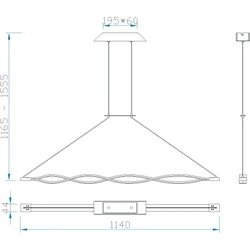 Lampa wisząca Mantra Sahara 4860MA - zdjęcie dodatkowe 1