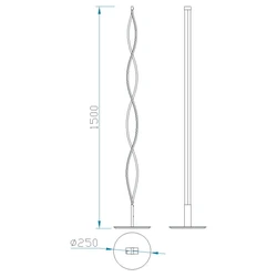 Lampa podłogowa ściemnialna Mantra Sahara 4861MA - zdjęcie dodatkowe 1
