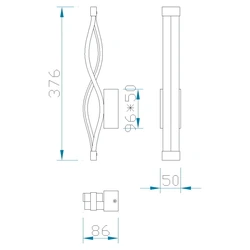 Lampa ścienna Mantra Sahara 4863MA - zdjęcie dodatkowe 1