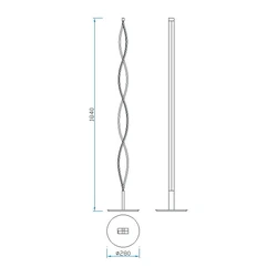 Lampa podłogowa Mantra Sahara 4866MA - zdjęcie dodatkowe 1