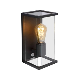 Kinkiet z czujnikiem CLAIRE 1xE27 IP54 Anthracite 27883/11/30 Lucide - zdjęcie produktu