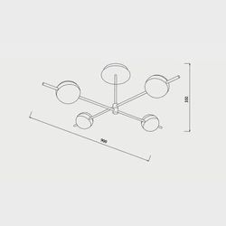 Lampa sufitowa Mantra Cuba 7162MA - zdjęcie dodatkowe 1