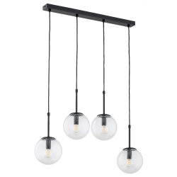 Lampa wisząca SEBIA 4xE14 czarna 28744 ALFA