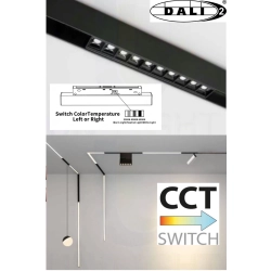 Oświetlenie szynowe Oprawa Magnetyczna Dali 43,2Cm Czarna 11032 Zuma Line