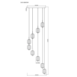 Lampa wisząca AKARI DU31288/55W ZUMA LINE