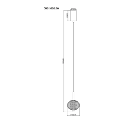 Lampa wisząca GALATEA DU31350/6.5W ZUMA LINE