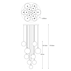 Lampa wisząca MILAN P0606-13B-2GAC ZUMA LINE