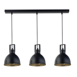 Lampa wisząca MARS 3 PROSTY CZARNY ZŁOTY 32262 SIGMA - zdjęcie produktu