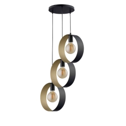 Lampa wisząca HAPPY 3 CZARNY ZŁOTY 32285 SIGMA - zdjęcie produktu