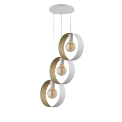kinkiecik.pl Lampa wisząca HAPPY 3 BIAŁY ZŁOTY 32291 SIGMA