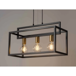 kinkiecik.pl VIGO zwis 3 czarny złoty Lampa wisząca Sigma Lighting 32441
