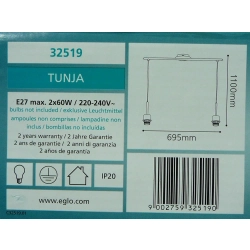 Lampa 2xE27 Listwa TUNJA 32519 EGLO - zdjęcie produktu