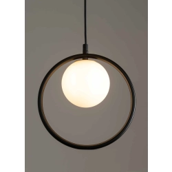 kinkiecik.pl Lampa wisząca ring kula czarna Sigma Lighting AQUA 1 33407