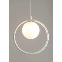 kinkiecik.pl Lampa wisząca ring kula biała Sigma Lighting AQUA 1 33408