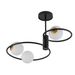 kinkiecik.pl Lampa sufitowa okręgi kule czarna Sigma Lighting – AQUA 3 33465