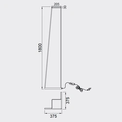 Lampa podłogowa ściemnialna Mantra Minimal 7442MA - zdjęcie dodatkowe 1