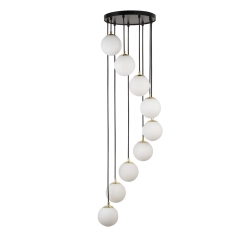 Lampa wisząca mleczne klosze kule Sigma Lighting – PIANO 9 33661 - zdjęcie produktu
